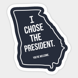 I Chose the President - Georgia - Battleground State Sticker